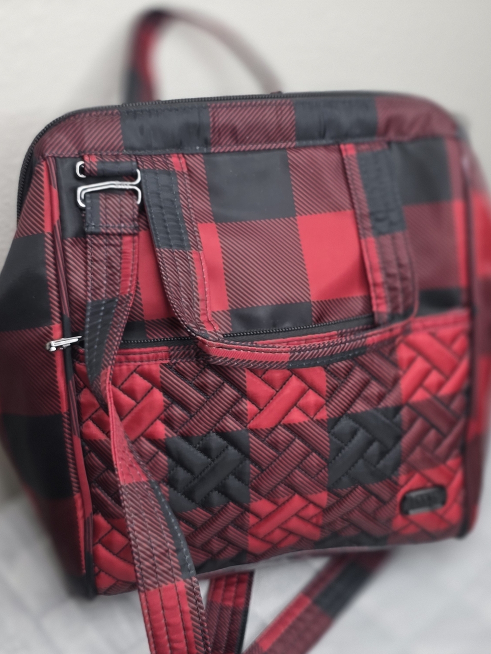 Lug Chewy Red & Black Plaid  Bag